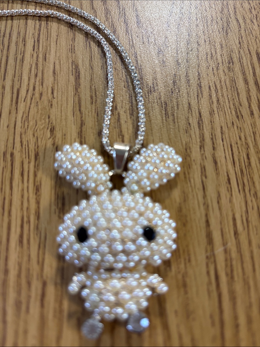 Pearl Bunny Pendant Necklace - Picture 4 of 5